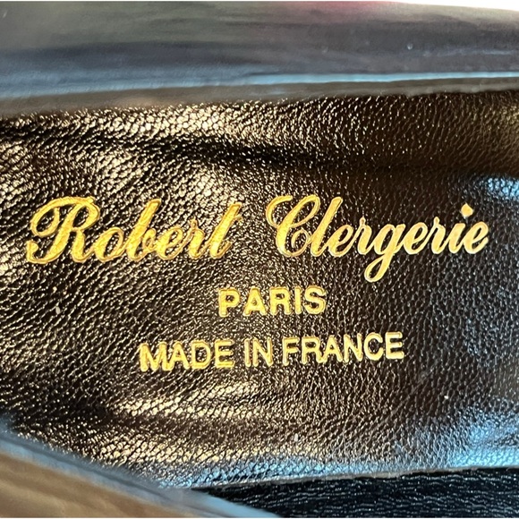 Robert Clergery black leather shoes made in Paris France. Size 7 - Picture 8 of 9